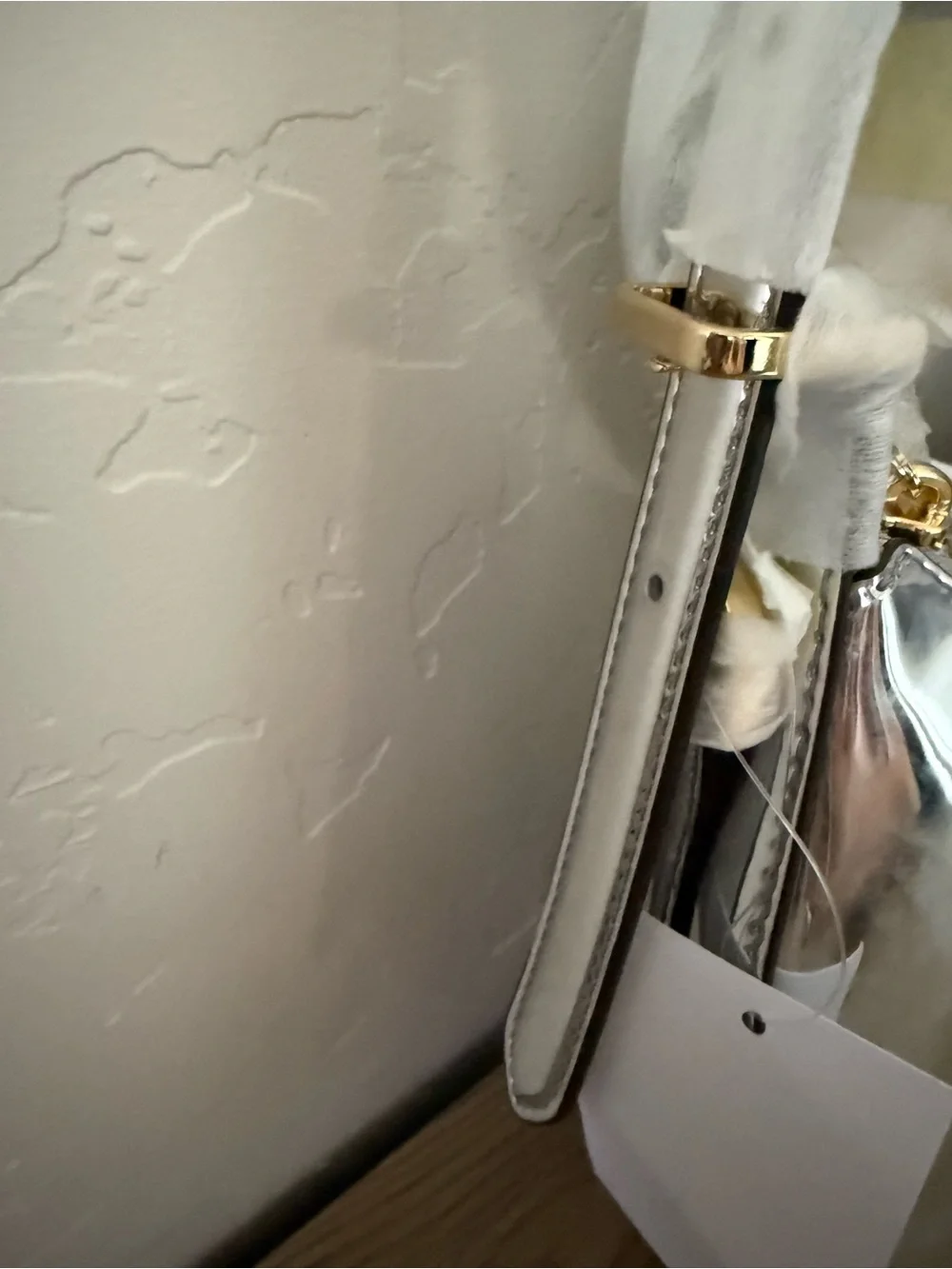 kate spade Iridescent Metallic Shoulder Bag in Silver